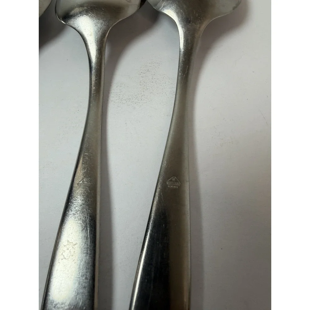 3 Place Oval Soup Spoons WMF LINE Cromargan Stainless Germany‎ 7 1/4